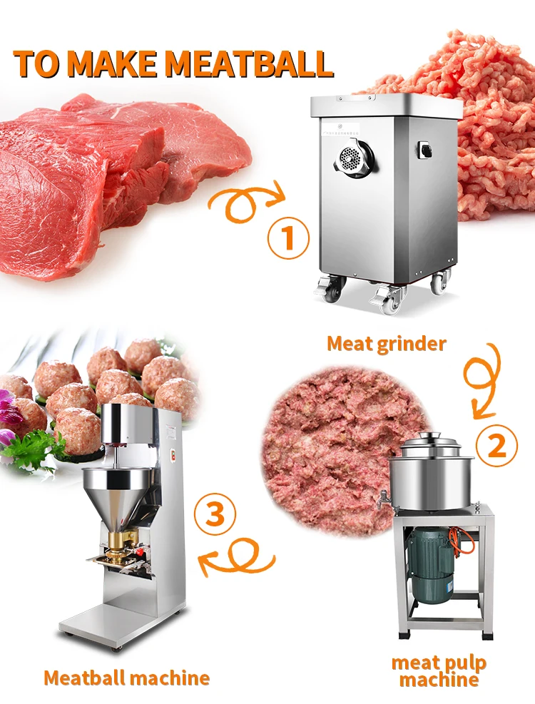Electric Fast Speed Beef Chicken Fish Meat Ball Beating Beater Machine