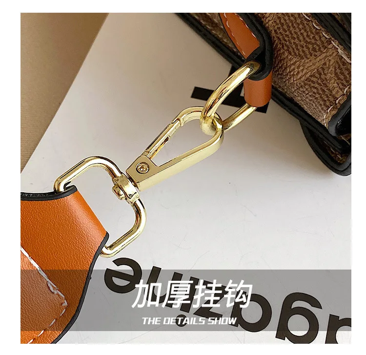 Square Crossbody Bags For Women Pu Leather Trendy Wide Strap Designer ...