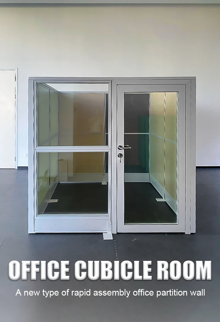 Customization Office Room Partitions Demountable Aluminium Frame Half