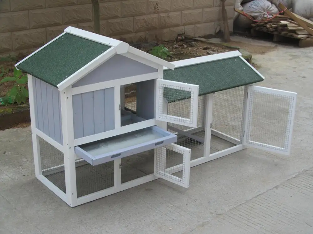 Extra Large Wooden Rabbit Hutch Double Decker Bunny Cat Cages Custom Fir Wood Pig Pet Cages Houses Product