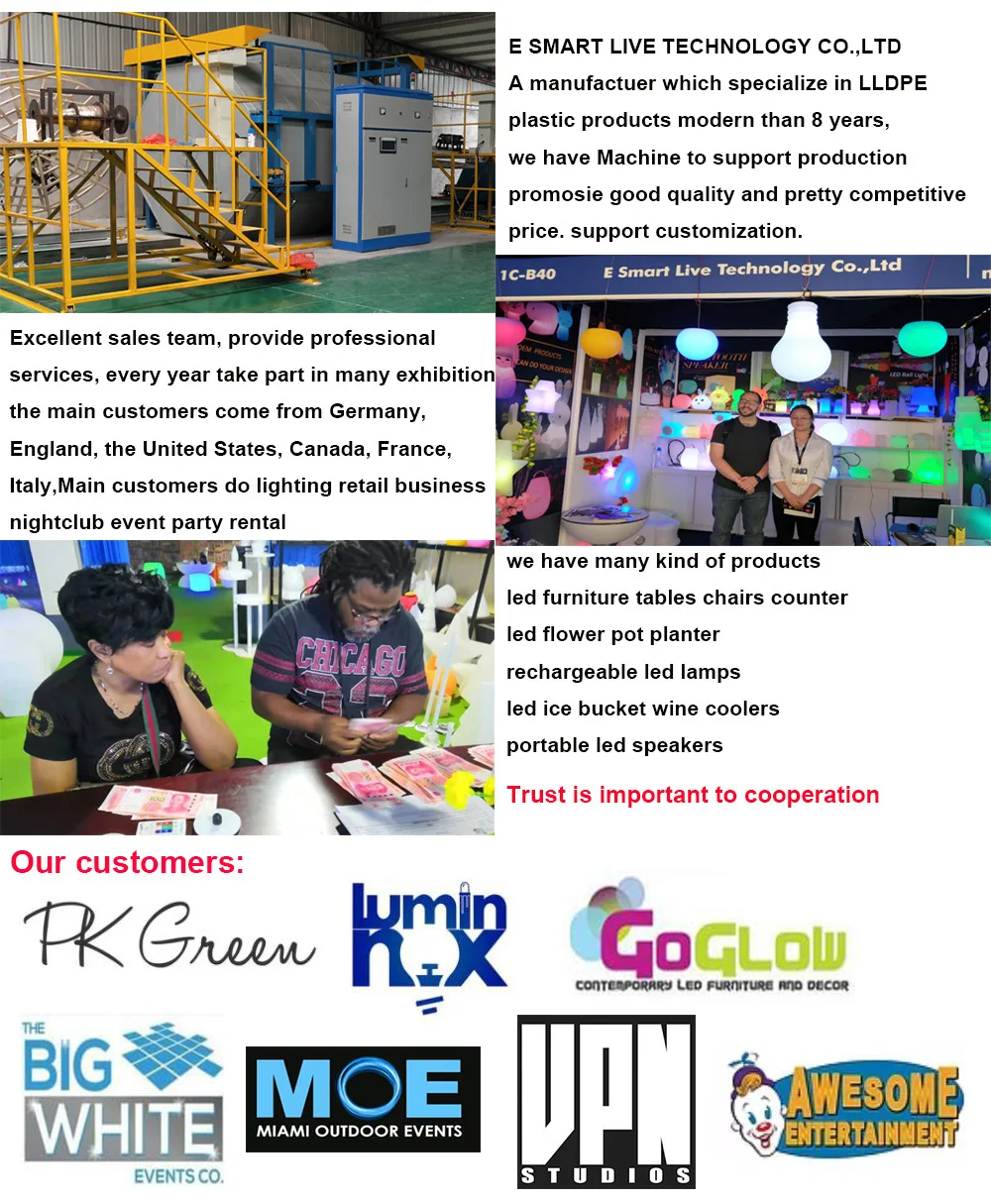 Glowing Portable Outdoor Event Party Lounge Led Bar Furniture Light Up