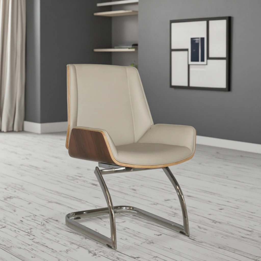 Professional Modern Leather Executive Chair with Steel Reinforced Joints for Commercial Salon Seating 2