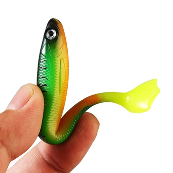 New 9cm 6g Paddle Tail Soft Plastics Lures 7pcs Per Bag t Tail Soft Plastic Fishing Shad Lure – Soft Lure – view 3