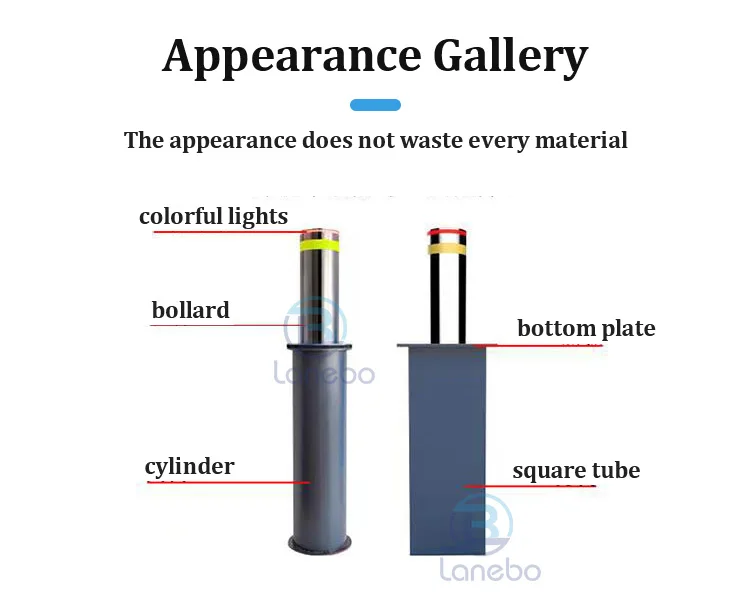 Lanebo Automatic Retractable Bollards Hydraulic Lifting Rising Bollards