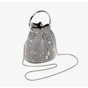 Bucket Bag With Diamond Decoration Fashion Diamond-studded Shoulder Bag Elegant Ladies Crossbody Bag
