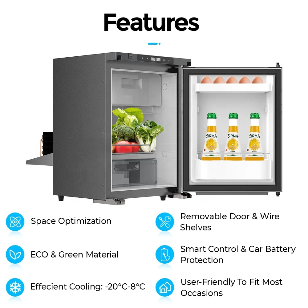 Alpicool Custom 85L Campers Fridge Instant Cooling RV