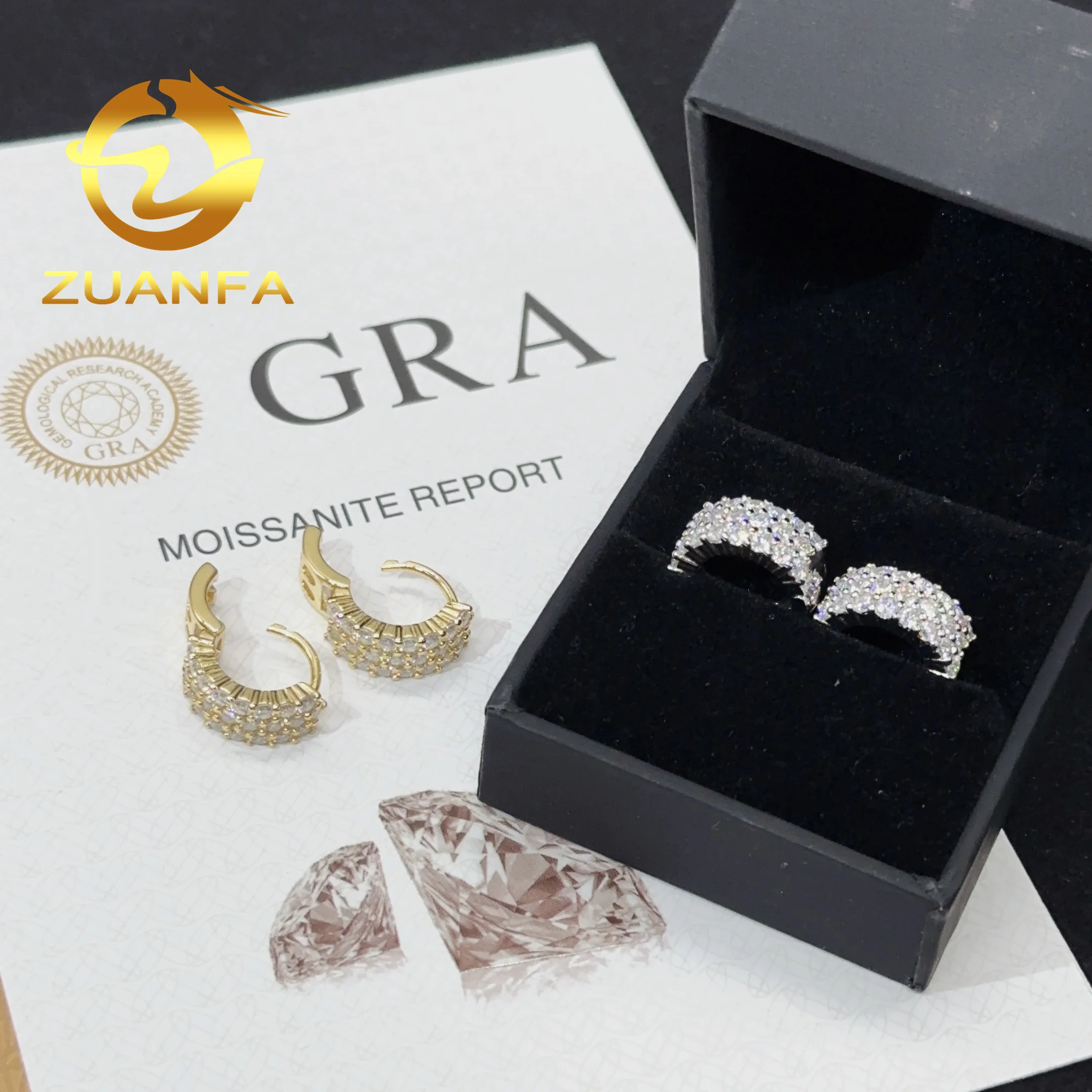 Orecchini A Cerchio In Argento 925 Con Moissanite D Color 3 Carati – Gioiello Scintillante Regalo Per Lei, Lui, Coppia – Ideale Per Fidanzamento E Anniversario