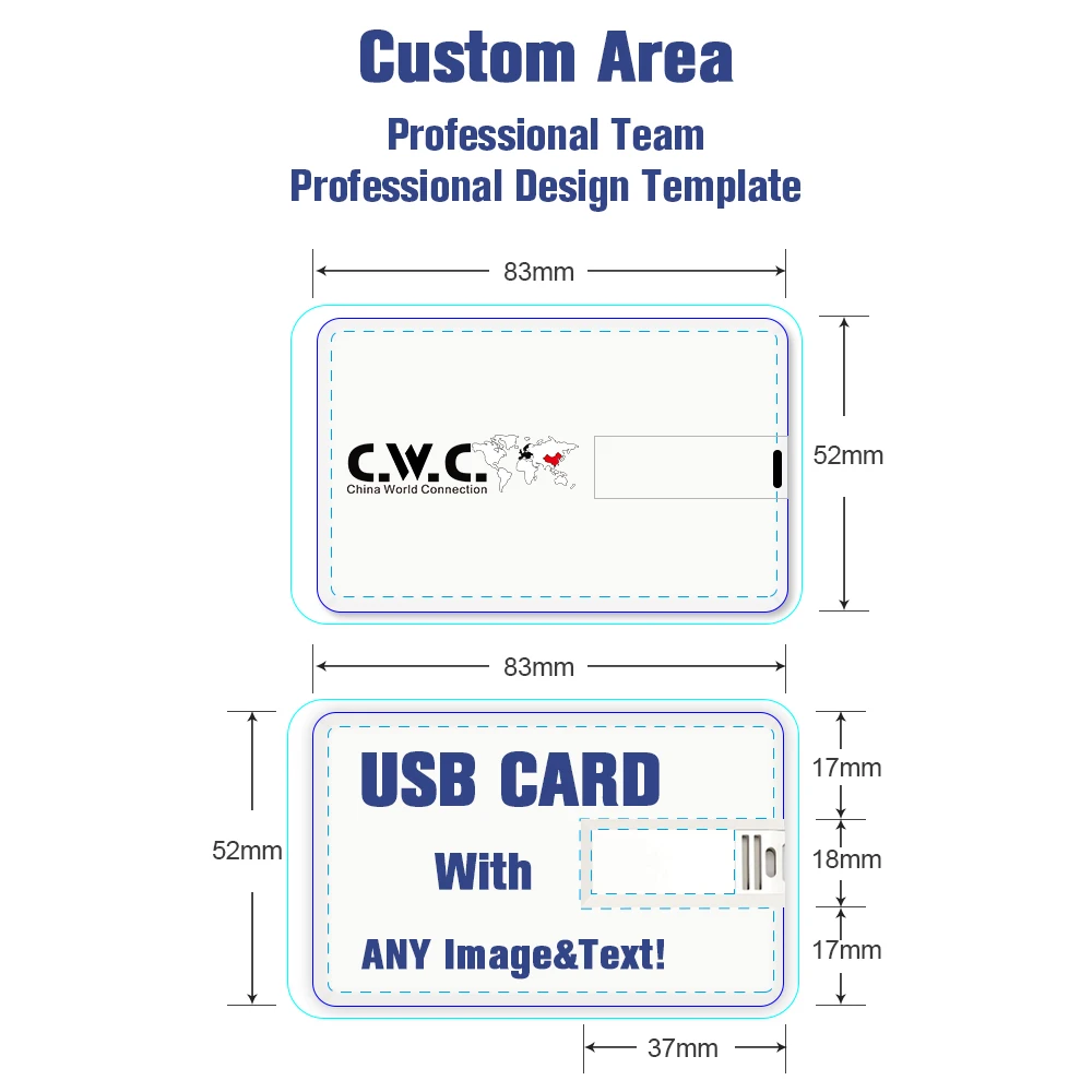 Custom Logo Card Shape USB Plastic Memory Stick 32GB 64GB ATM Pendrive Credit Business Card USB Flash Drive