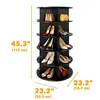 Model a 5-tier rotating shoe rack-black