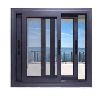 China Custom Soundproof Aluminum Double-layer Tempered Glass Sliding Window