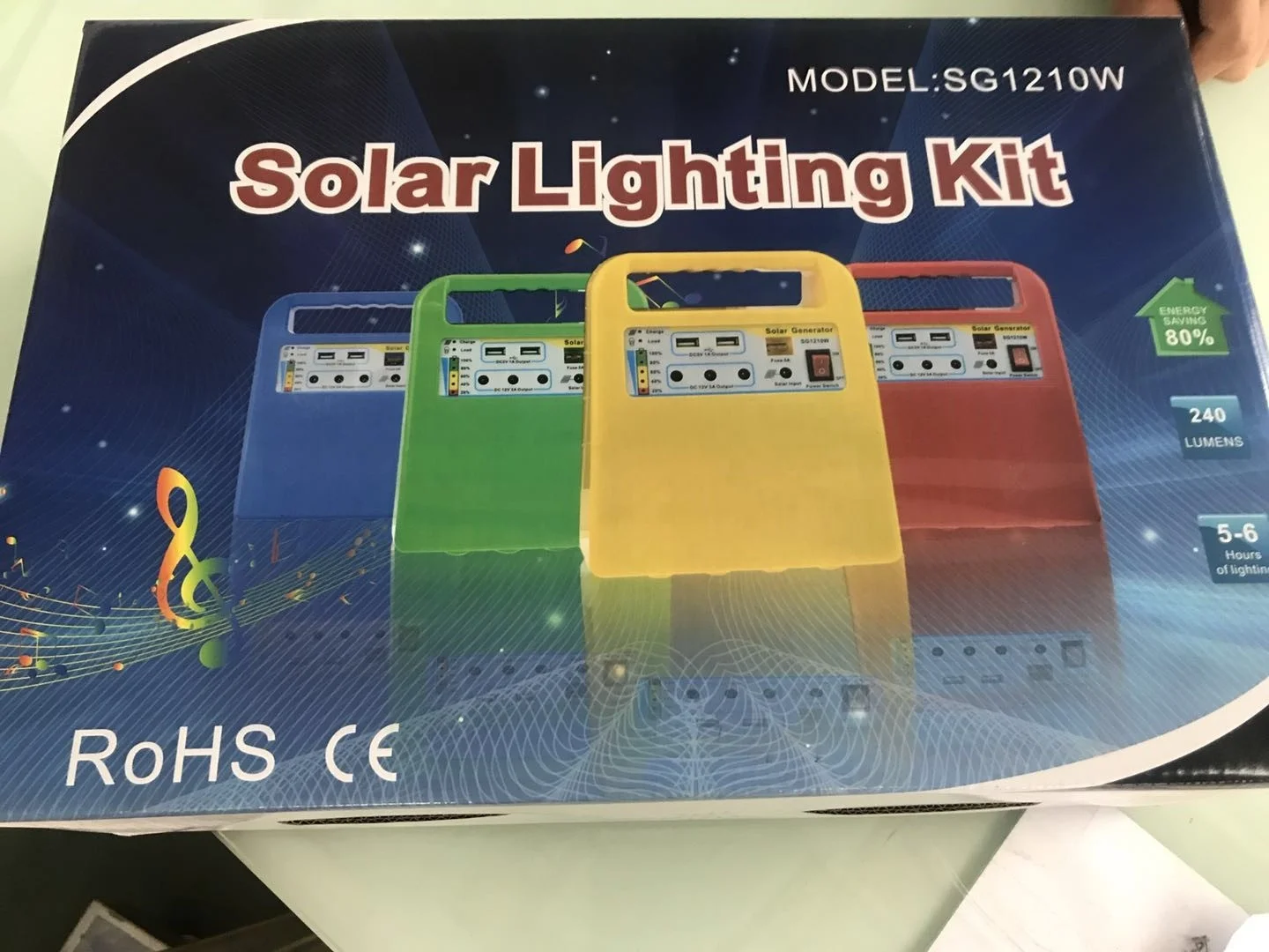 Solar Powered Mini Generator with Led Light for Camping Usage IP65 Portable Solar System