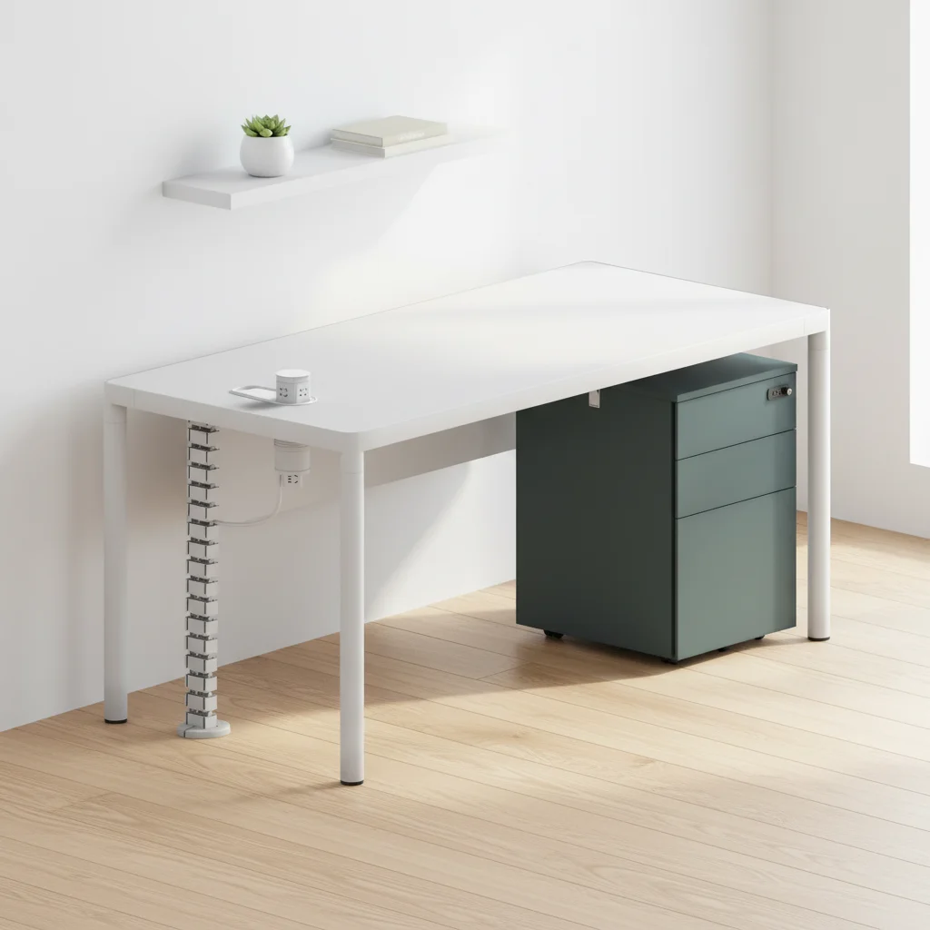 Modern Durable Automatic Foldable Executive Desk Wood Frame Multi-functional Storage Organizers Professional Design High Quality 3