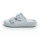 Hot Sale Unisex EVA Sandals Outdoor OEM Logo Sliders Buckle Straps Beach Slippers For Women