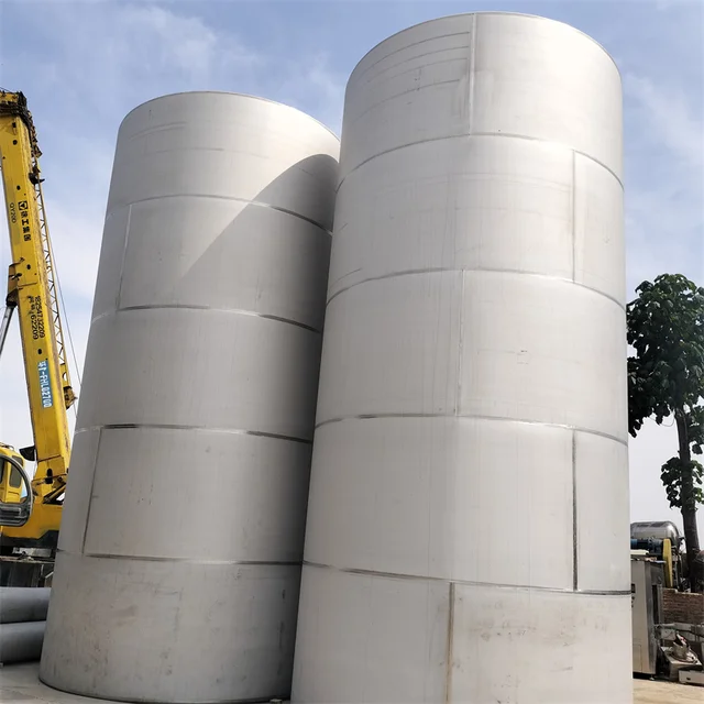 Stainless steel dairy beverage storage tank, vertical vacuum storage equipment, 40 cubic meter storage tank