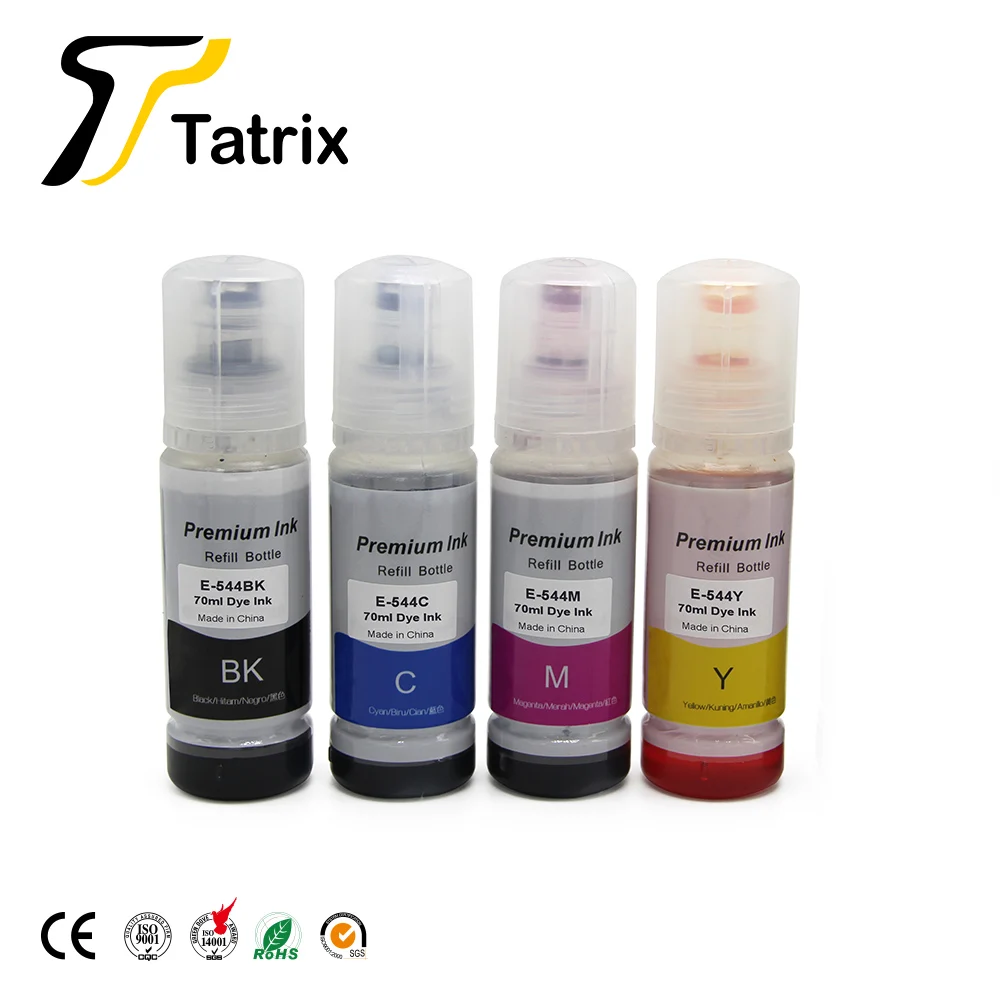 Epson. 4 Pack Botella Tinta T544 L1110 L3110 L3150 Negro, Amarillo,  Magenta, Cian 260mL Numero de Parte T544420-AL T544220-AL T544320-AL  T504220-AL Compatible con Equipos L3110, L3150 Linea Ecotank :  Amazon.com.mx: Oficina y