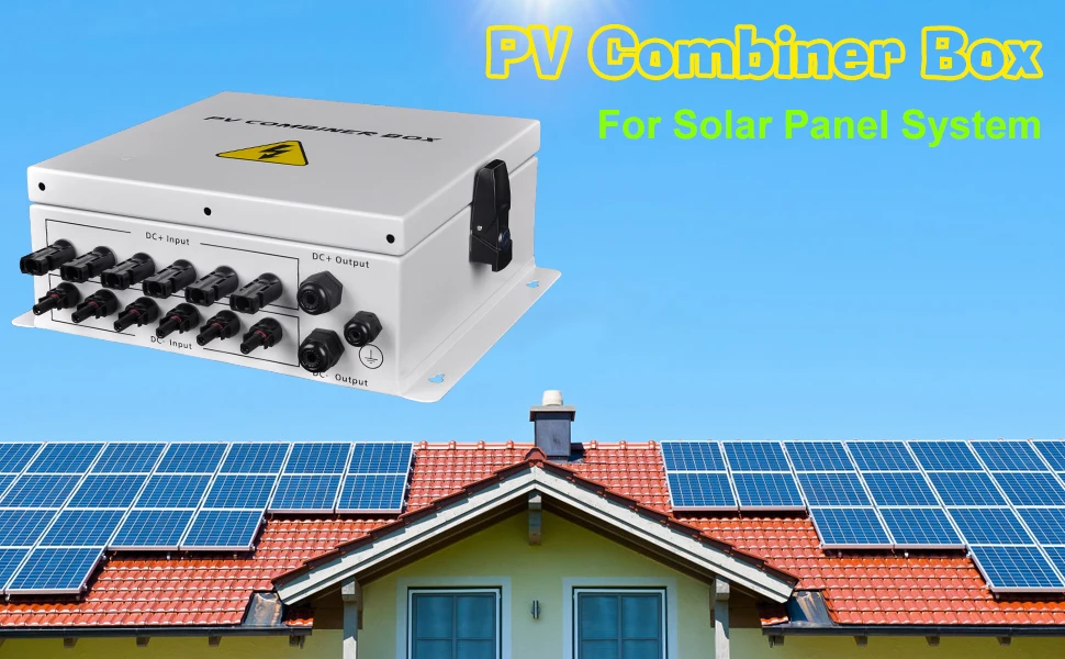 4 String 6 String Metal Solar PV Combiner Box with Fuse Surge protector Circuit breaker for On Off Grid Solar Panel System