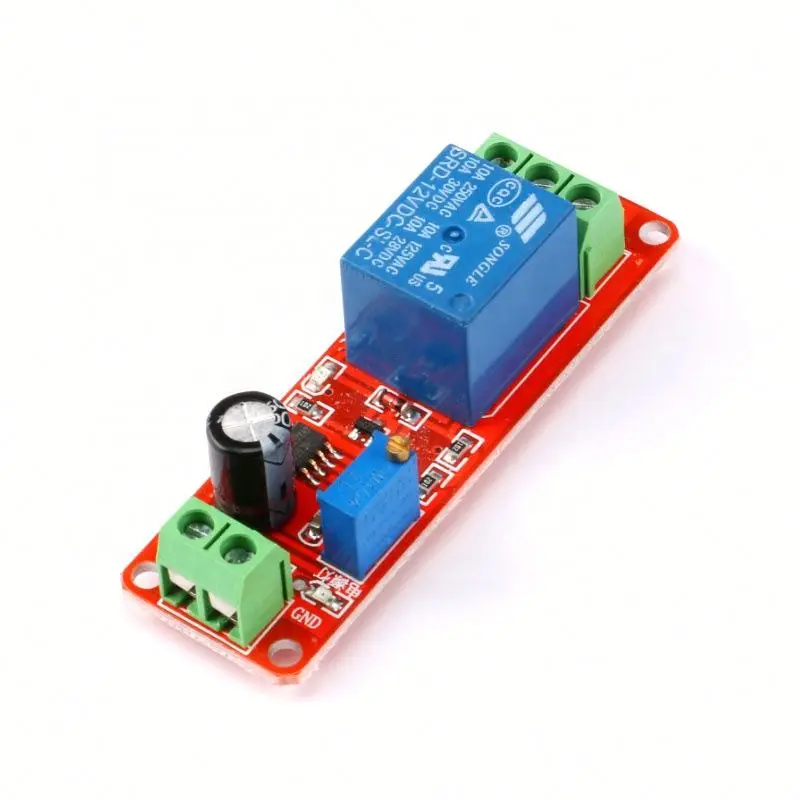 NE555 Timer Switch Adjustable Module Time Delay Relay Module DC 12V ...
