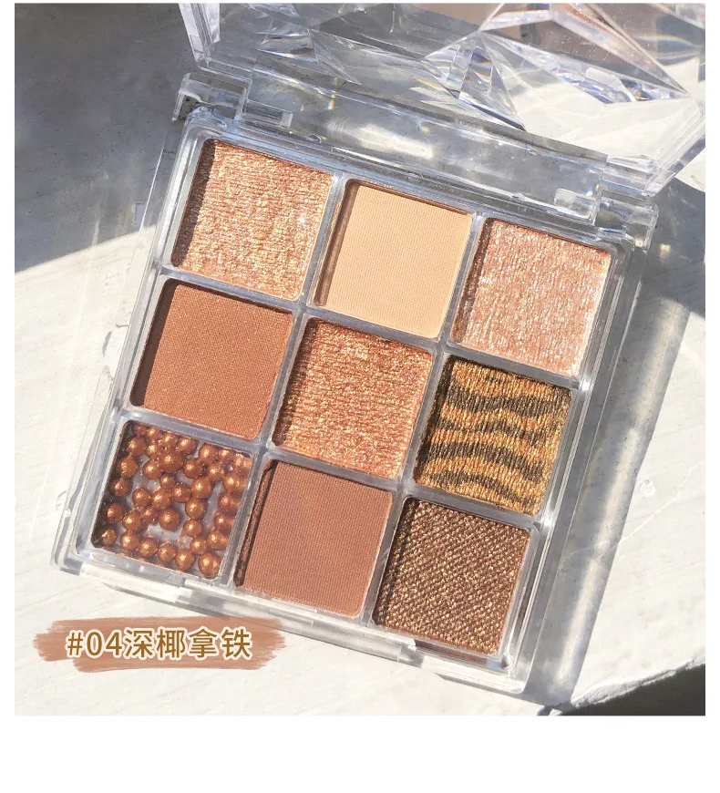 Matte Pearl Light Color Eye Shadow Palet 9 Colors Matching  CreatIng Perfect Eyes Eye Shadow Palette
