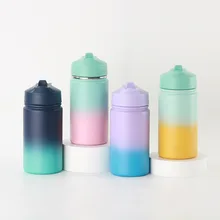 Factory-Made 12oz/350ml Children's Stainless Steel Insulated Sippy Water Bottle Blank Sublimation Mug with Flip Top Kids' Drinks