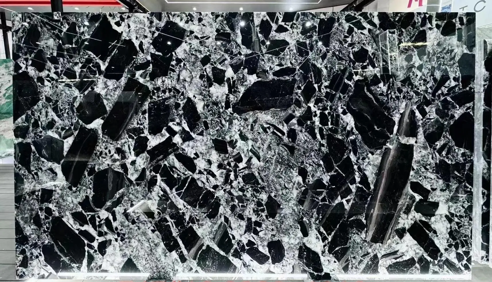 product premium modern polished natural black marble tiles for indoor kitchen countertops bathroom vanity floors-3