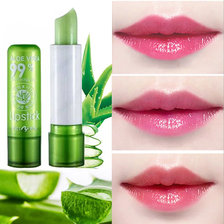 PNF Color Changing Magic Aloe Lip Stick Plant Moisturizing Aloe Vera Lipstick