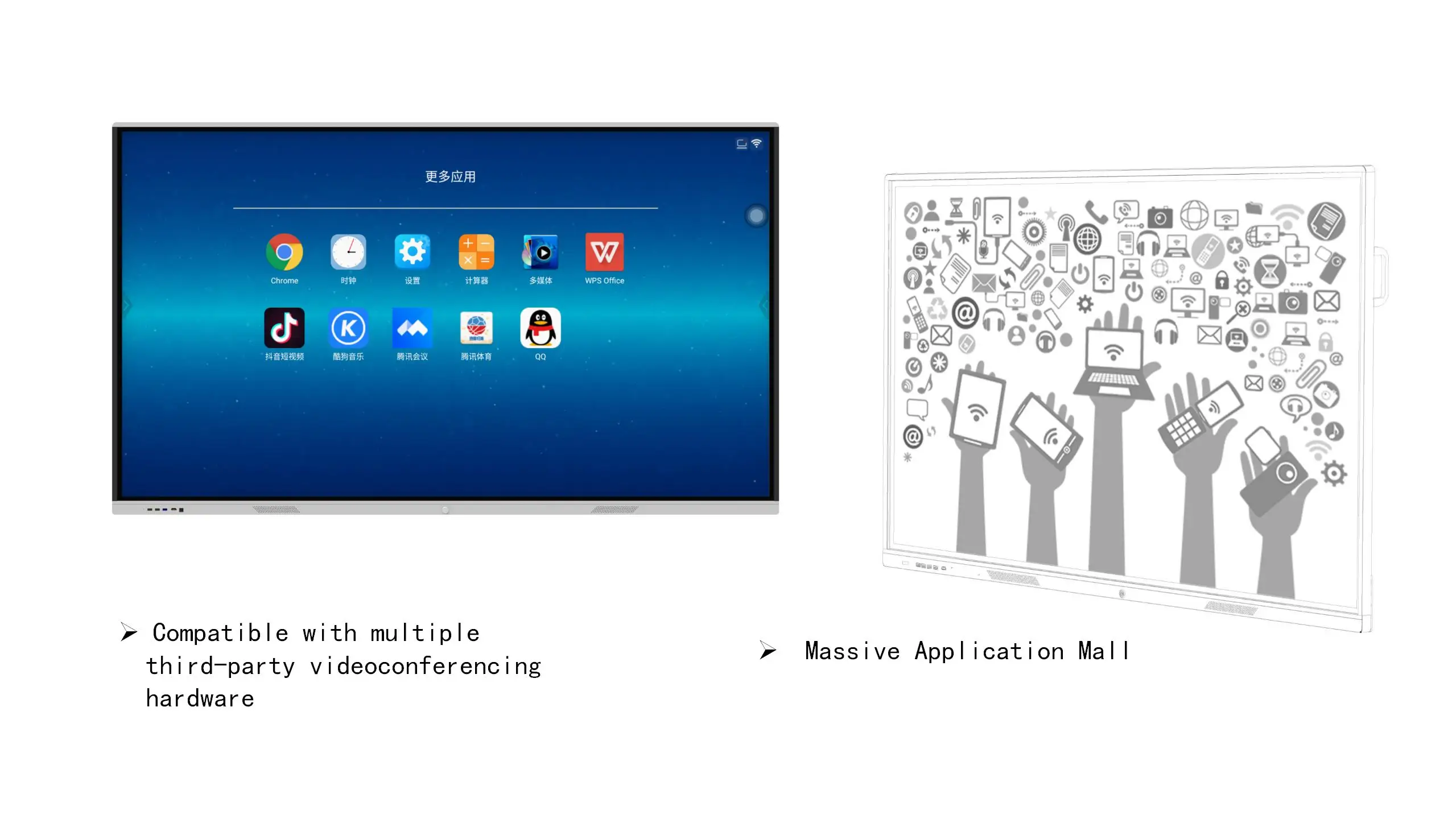 55 Inch Multifunction Whiteboard Projector Tv Speaker Advertising