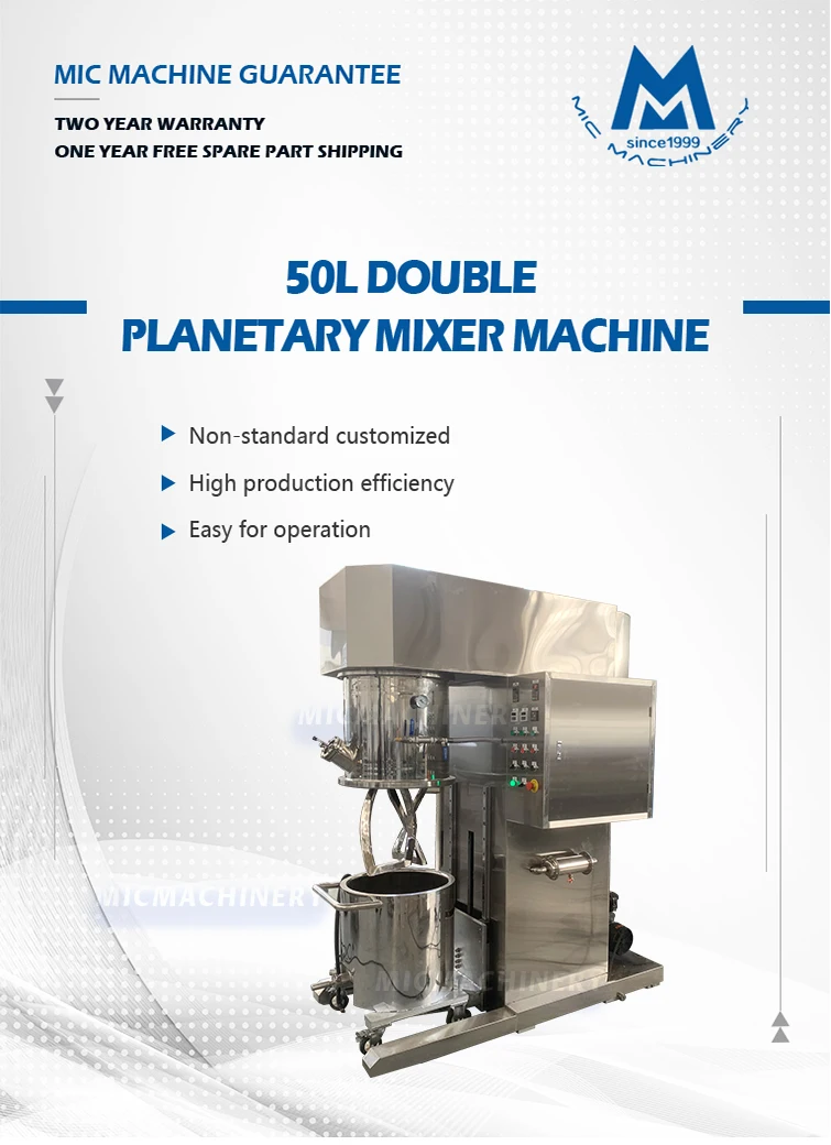 Lithium Battery Silicone Sealant Making Machine Vacuum Lab Double