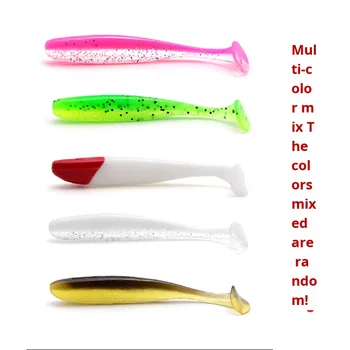 New T-tail Soft Bait Freshwater Bottom Fishing Fish Lure Soft Worm Lead Head Hook Micro Casting Bass Live Bait – Soft Lure – view 4
