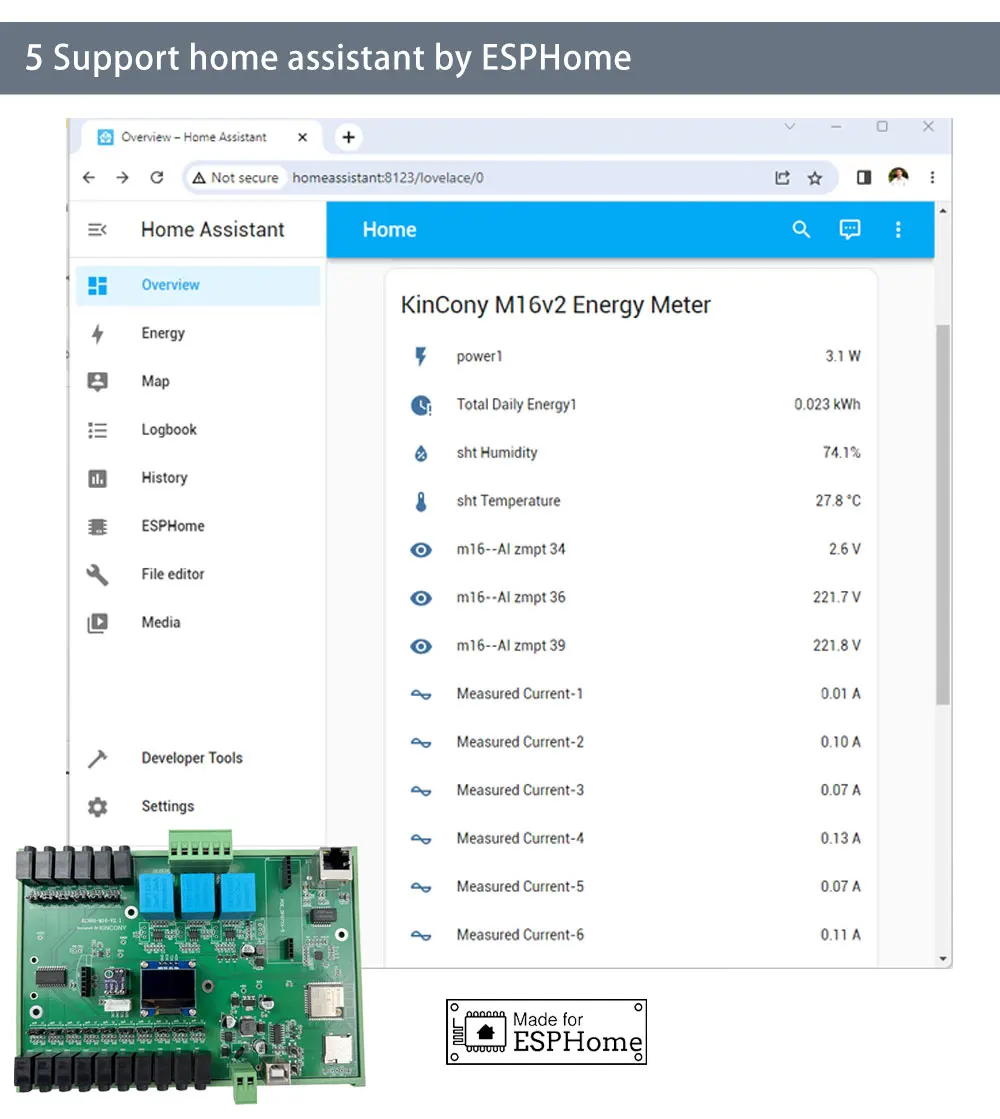 Kc868m16v2 Esp32 16 Channel Ct Clamp Energy Monitor For Esphome Home