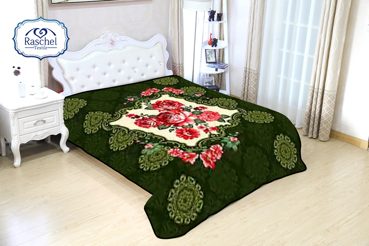 Comfortable and Super Soft Made in PRC 1&2 Ply Heavy Weight  Korean Style Mink Raschel Blanket