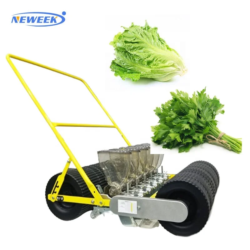 NEWEEK Manual Hand Push 5 Rows Broccoli Seeds Vegetable Seeder Coriander Sowing Machine