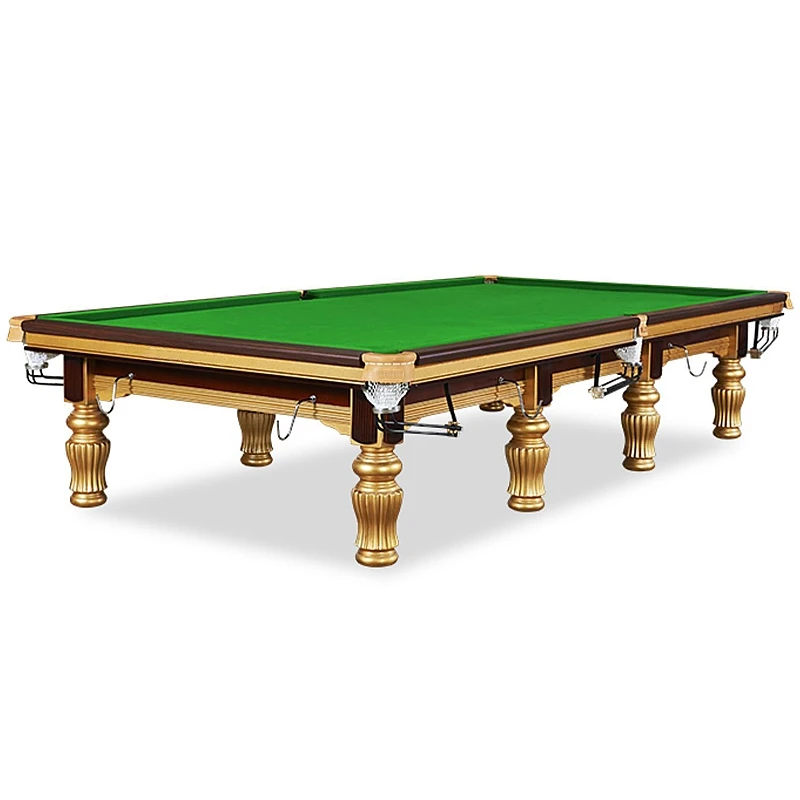 High Quality 12ft Solid Wood Snooker Table With Accessories Slate Cushion Material High End