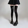 Black Puppy Paw Over-the-Knee Socks