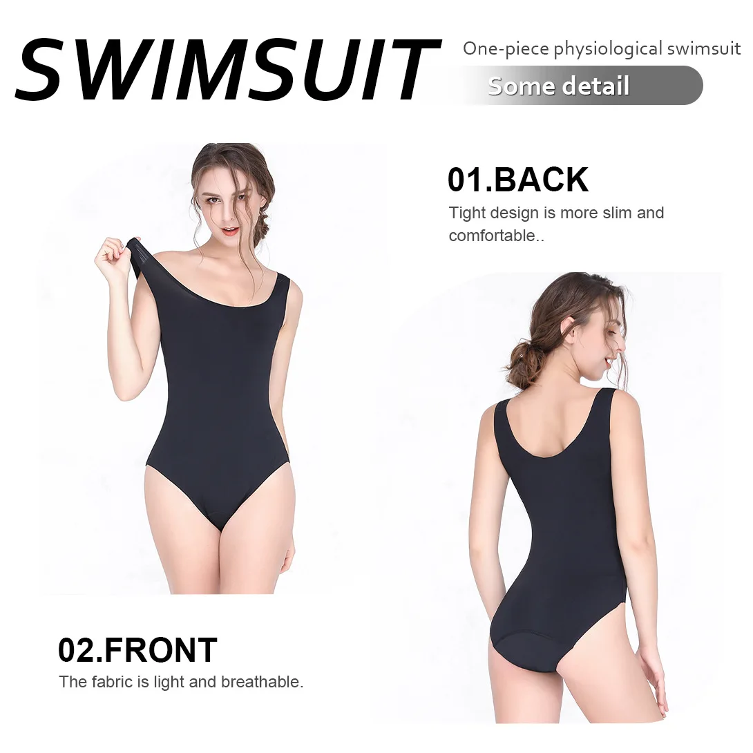 Plus-Size Period Swim Brief colour and size reference
