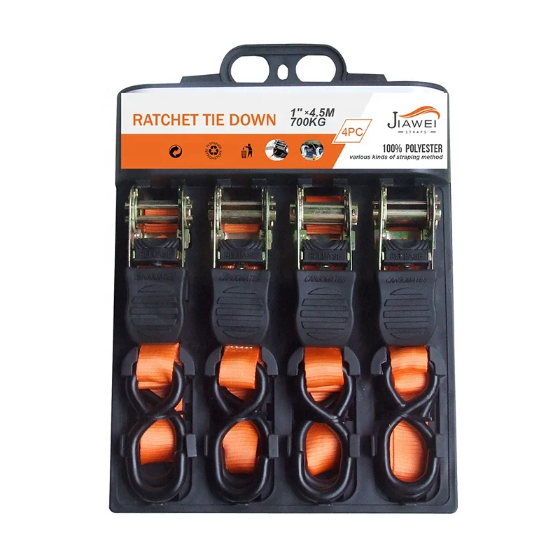 4 шт резиновые мотоцикл сковать ремень Галстук Вниз Трещотки для грузов австралийского стандарта с S крюк храповое