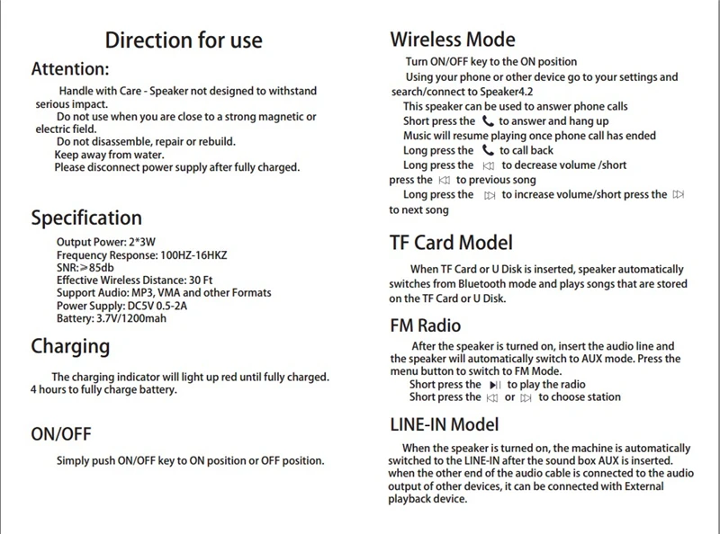 Instruction manual