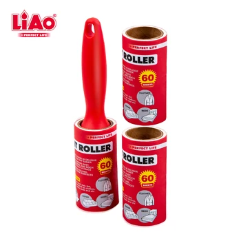 Liao Lint Roller - Plastic Handle, Red, Used For Cleaning & Removing Pet  Hair From Cloth Surfaces, L130008, 1 pc