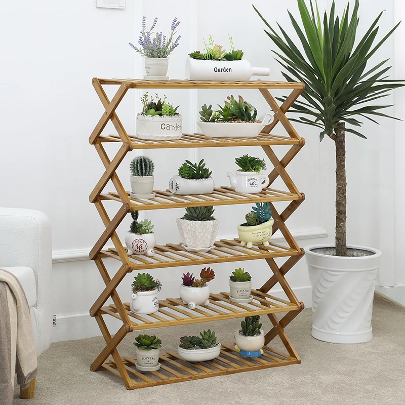 Деревянная полка для специй, 5 ярусов, без сборки