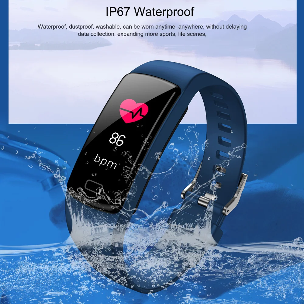 Y9 Smart Wristband Watch Color Screen Smart Band Waterproof Blood Pressure Heart Rate Activity Fitness Smart Bracelet