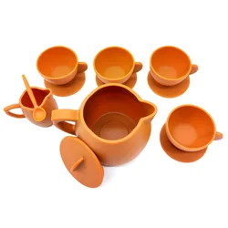 Детский чайный набор для ролевых игр с поддержкой моторики языка и