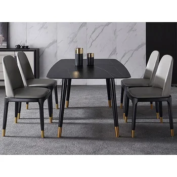 Factory Direct White Aluminum Louis Marble Dining Table