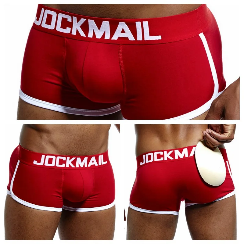 JOCKMAIL Padded Mens Underwear Boxers Bulge Enhancing Push Up Cup Underwear