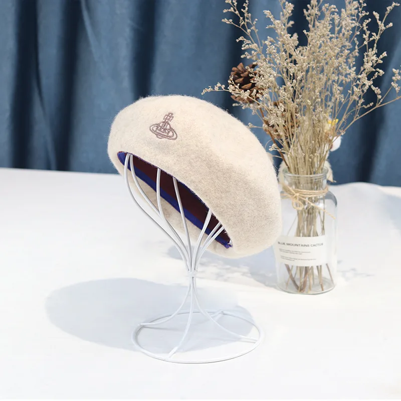 Berretto Francese In Lana Per Donna – Classico Cappello Da Artista In Tinta Unita, Morbido E Caldo, Taglia Unica 56-58cm – Vintage Invernale - 4