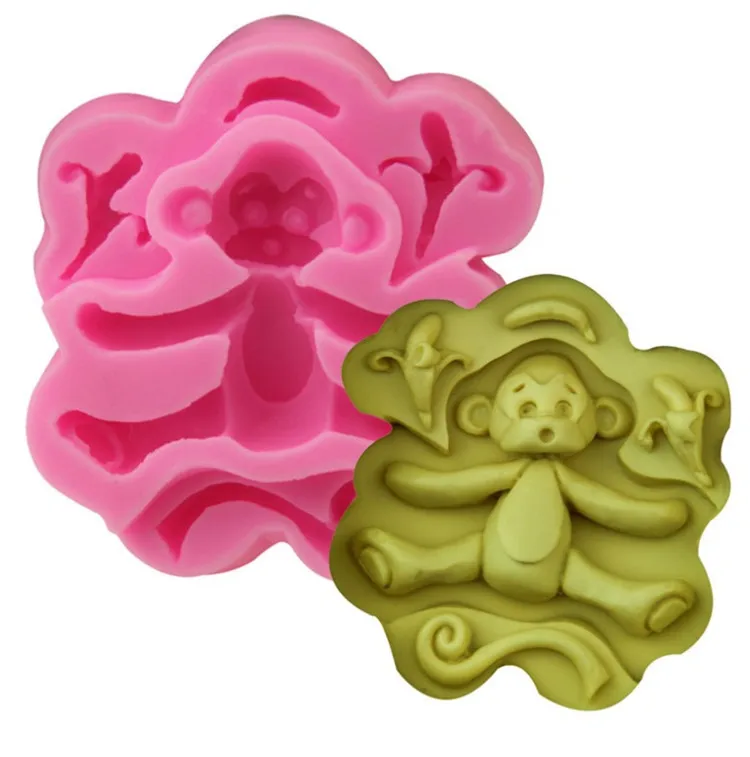 Zoo Giraffe Rabbit Elephant Lion Monkey Silicone Cake Mold Africa Animals Fondant Baking Molds Set for Resin Decorating Tools