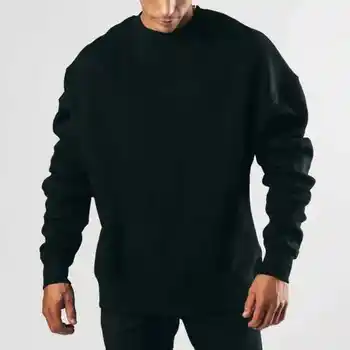 Superior Quality Heavyweight Black White Fleece Mens Hoodies Sweatshirts Plus Size Pullover Sweater