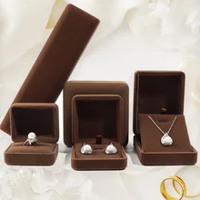 Jewelry Packaging Custom High Quality Iron Velvet Jewelry Box Jewelry Storage Box Ring Bracelet Necklace Box Gift