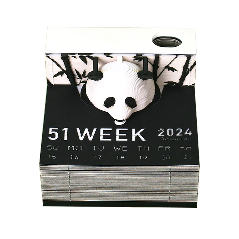 Calendrier 3d 2025 Hoepavy Calendrier 2025, Calendrier De Bureau, Bloc-notes, Sculpture En Papier 3D, Calendrier Panoramique Gravé Au Laser Avec Lumières, Pour Prise De Calendrier 3d 2025 Français