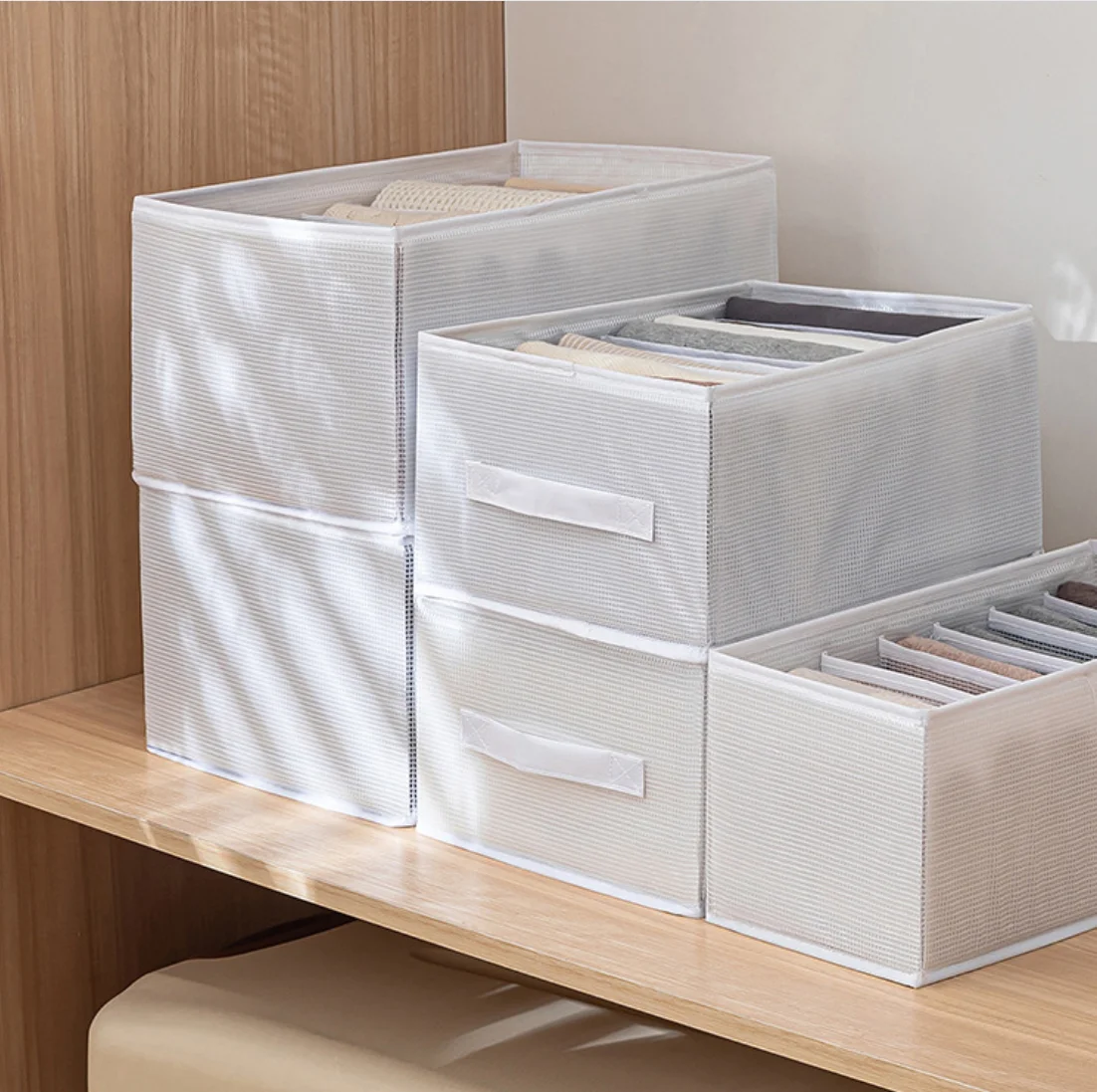 По индивидуальному заказу большой емкости Одеяло сумка для хранения ясным окном складная одежды одеяло постельные принадлежности Организатор Выдвижной