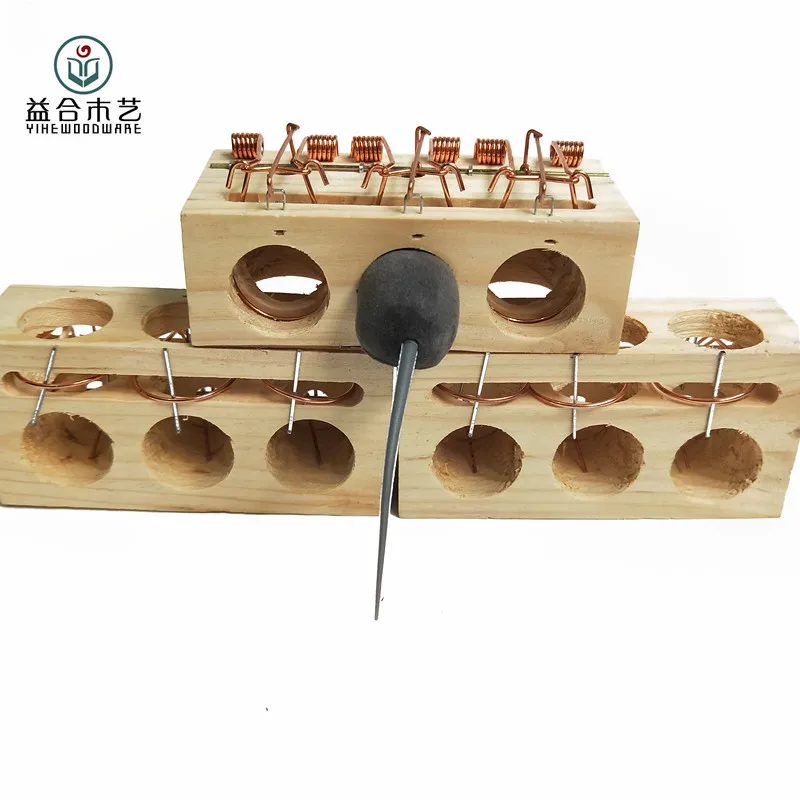 Humane Multi Catch Wooden Hole Rat Rodent Control Killer Mouse Trap