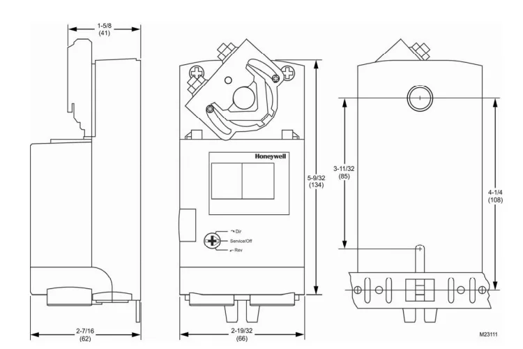Honeywell 5nm Onoff Motorized Damper Actuator Cn6105a1011 Dc24v Direct